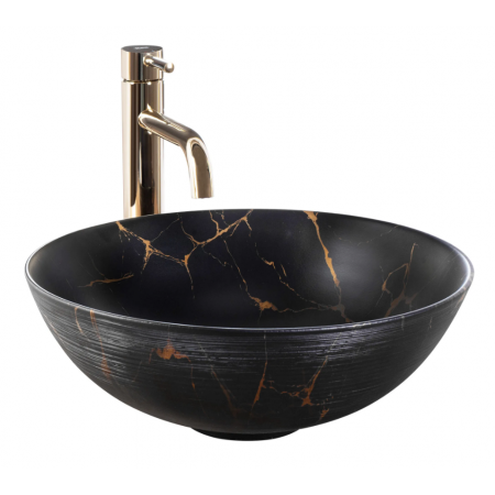 Умывальник (раковина) REA STELLA BLACK MARBLE BRUSHED накладной