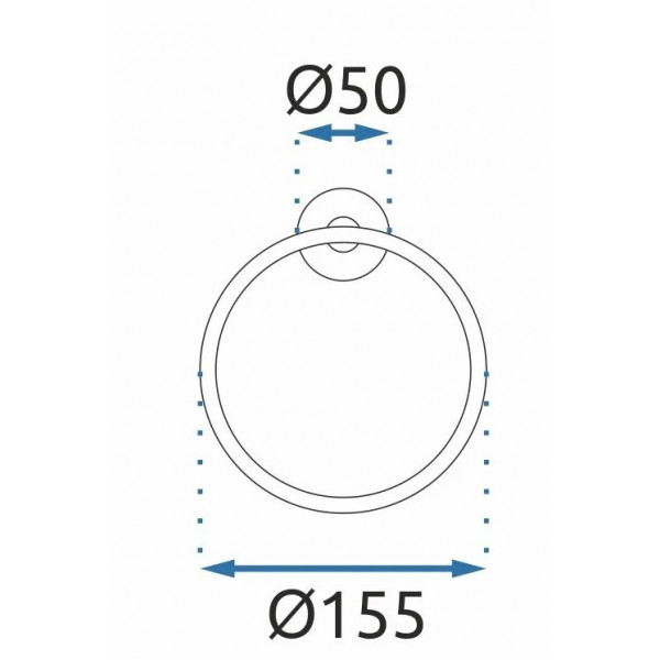 Полотенцедержатель кольцо REA 332915 MIST 05 NICKEL BRUSHED