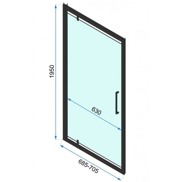 Душова кабіна REA RAPID SWING 80x70 BLACK
