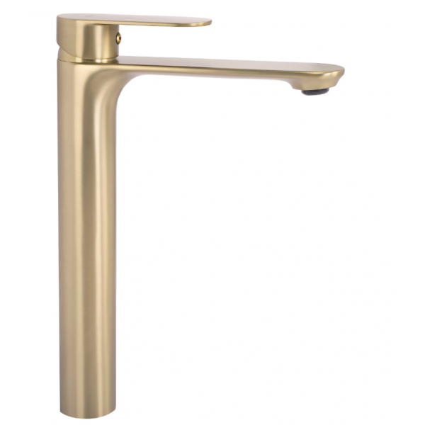 Смеситель для раковины (умывальника) REA DROP BRUSHED GOLD высокий