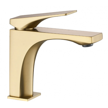 Смеситель для раковины (умывальника) REA JOE BRUSHED GOLD низкий