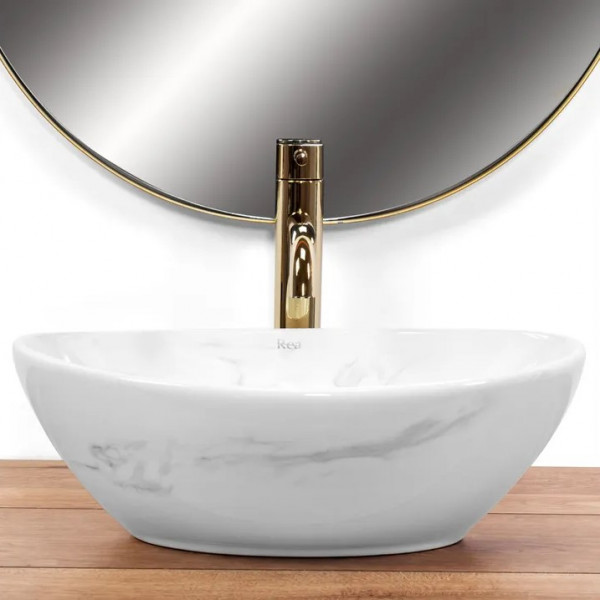 Умывальник (раковина) REA SOFIA NATURE MARBLE накладной мрамор