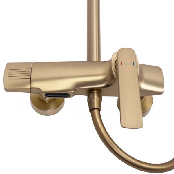 Душевой гарнитур REA REBEL BRUSHED GOLD матовое золото с изливом