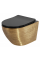 Подвесной унитаз REA CARLO TORNADO BRUSHED GOLD BLACK