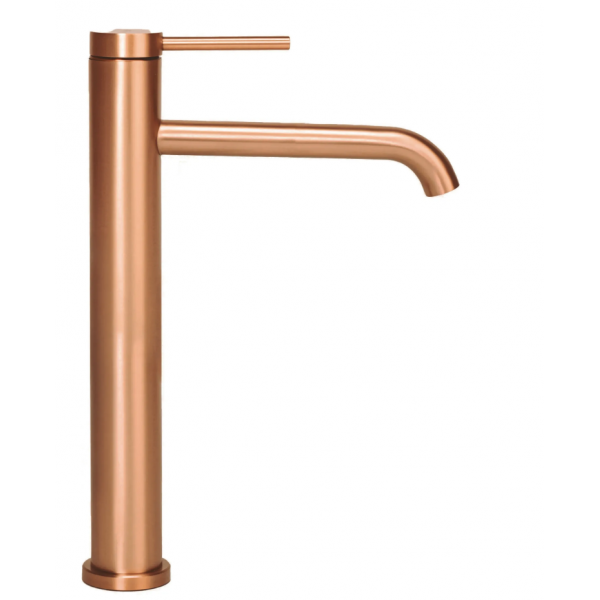 Смеситель для раковины (умывальника) REA CLIF BRUSHED COPPER высокий