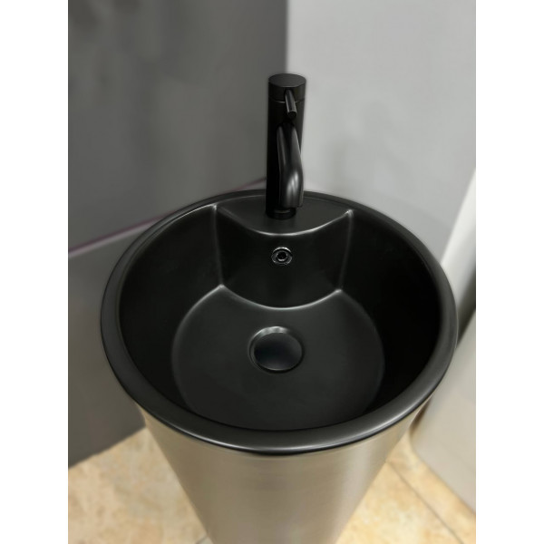 Умывальник (раковина) VBI BOLONIA BLACK MATT напольный