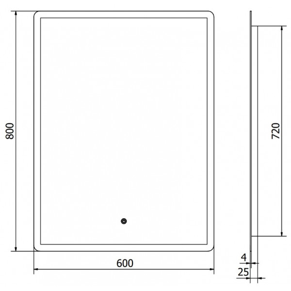 Дзеркало MEXEN NAVIA 60x80 LED прямокутне
