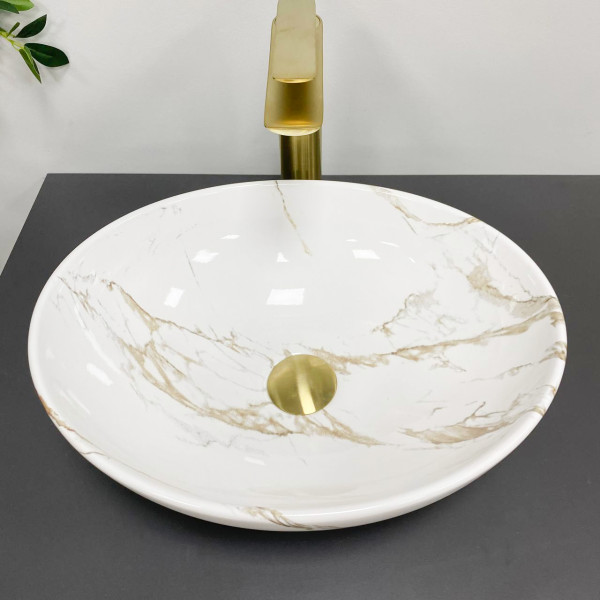 Умывальник (раковина) VBI PARMA STAINS GLOSSY накладной