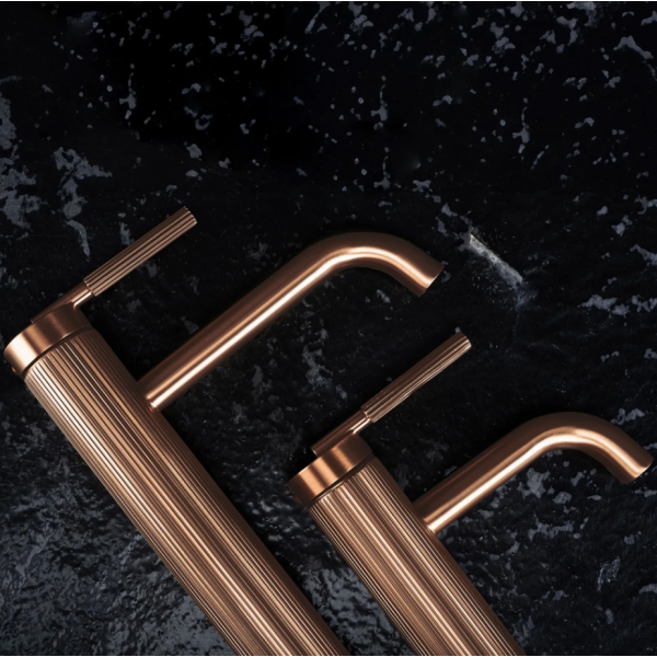Смеситель для раковины (умывальника) REA ARGON BRUSHED COPPER высокий