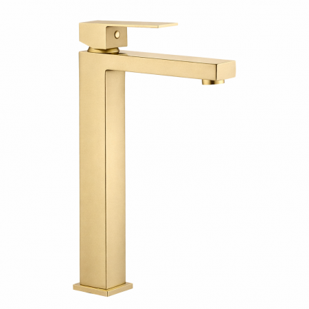 Смеситель для раковины VBI LORENO BRUSHED GOLD высокий