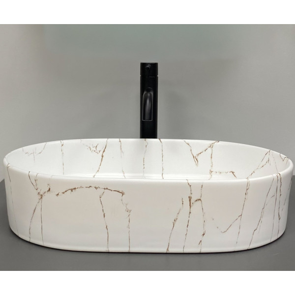 Умывальник (раковина) VBI VERONA 50 GOLD MARMO GLOSSY накладной