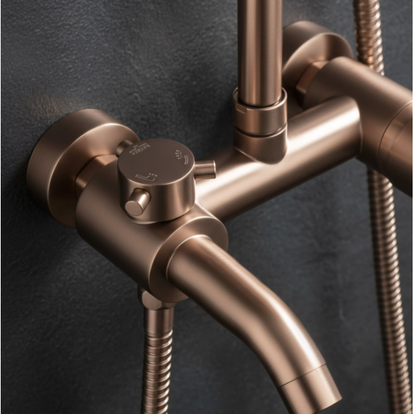 Душевой гарнитур REA LUIS BRUSHED COPPER с изливом