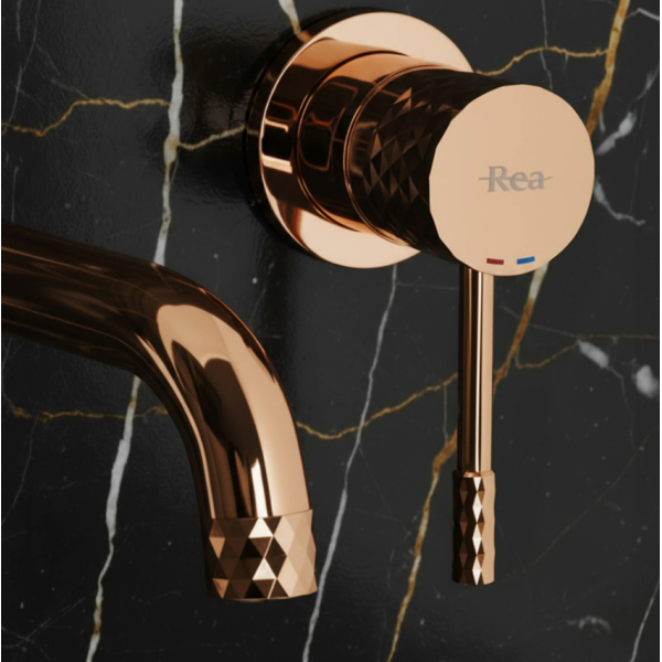 Смеситель для раковины REA LUNGO DIAMOND COPPER + BOX скрытого монтажа