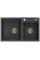 Гранітна кухонна мийка MEXEN TOMAS BLACK GRANITE + сифон GOLD