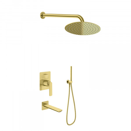 Душова система KOHLMAN EXPERIENCE 30 BRUSHED GOLD + BOX прихованого монтажу
