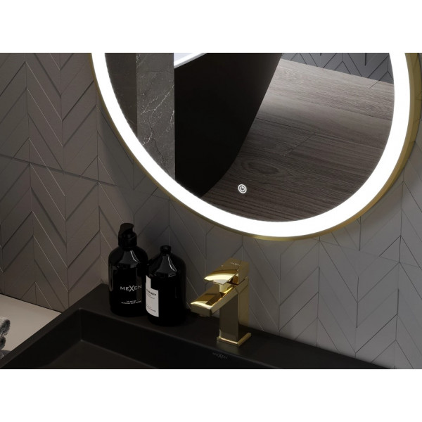 Дзеркало MEXEN ESSO 100 GOLD LED кругле