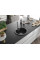 Гранітна кухонна мийка MEXEN DIEGO BLACK GRANITE + сифон CHROME