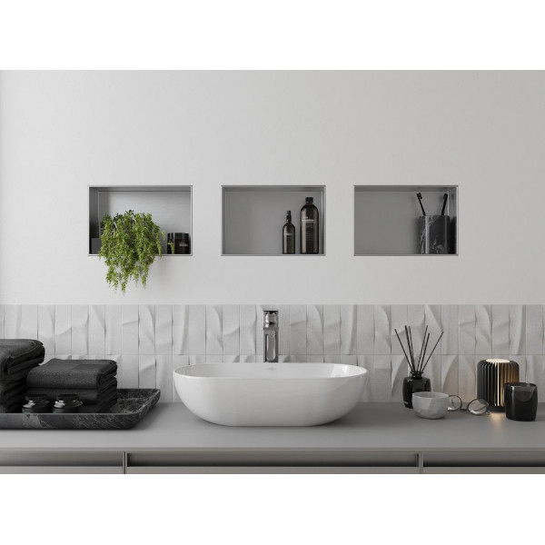 Вбудована полиця MEXEN X-Wall-NR 30x20 INOX без обідка