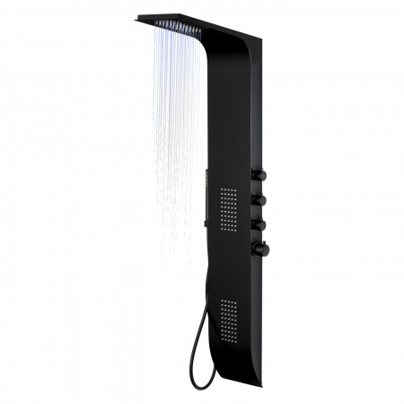 Душова панель CORSAN DUO BLACK LED з термостатом