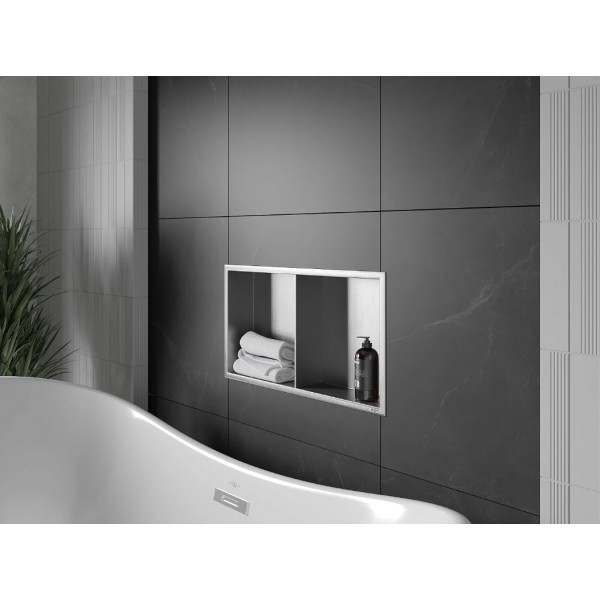 Вбудована полиця MEXEN X-Wall-R 60x30 INOX з обідком