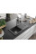 Гранітна кухонна мийка MEXEN PABLO BLACK GRANITE + сифон CHROME