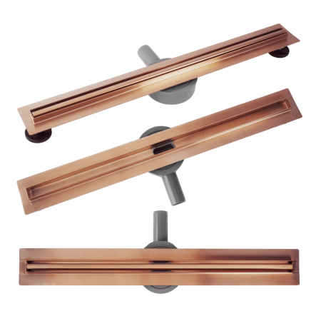 Трап для душа REA NEOX 80 SLIM PRO BRUSHED COPPER