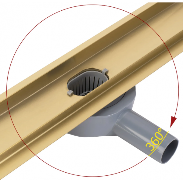 Трап для душа REA NEOX 90 PRO BRUSHED GOLD 2в1 матовое золото