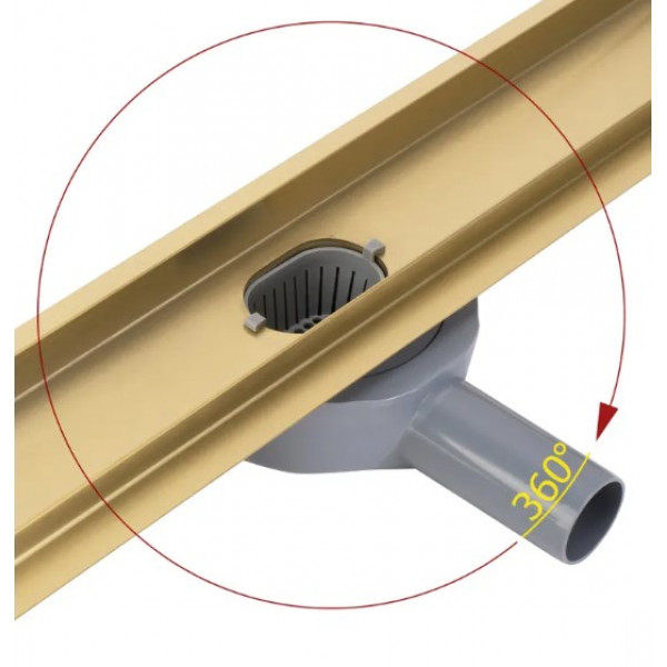 Трап для душа REA NEOX 60 PRO BRUSHED GOLD 2в1 матовое золото