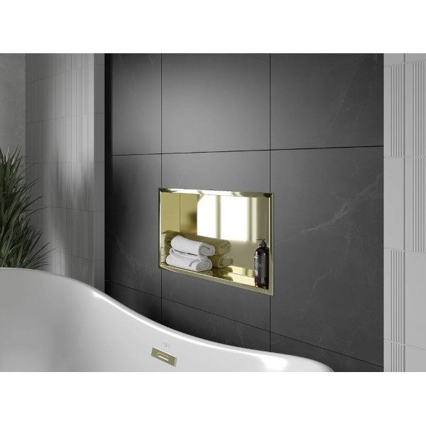 Вбудована полиця MEXEN X-Wall-R 60x30 GOLD з обідком