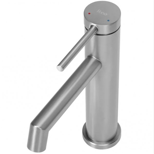 Смеситель для раковины (умывальника) REA FOSS NICKEL BRUSHED никель низкий