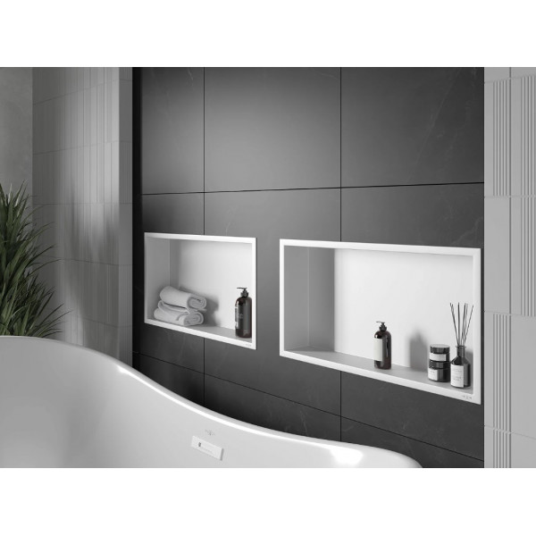 Вбудована полиця MEXEN X-Wall-R 60x30 WHITE з обідком