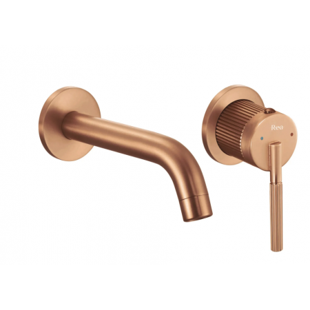Смеситель для раковины (умывальника) REA ARGON BRUSHED COPPER + BOX скрытого монтажа
