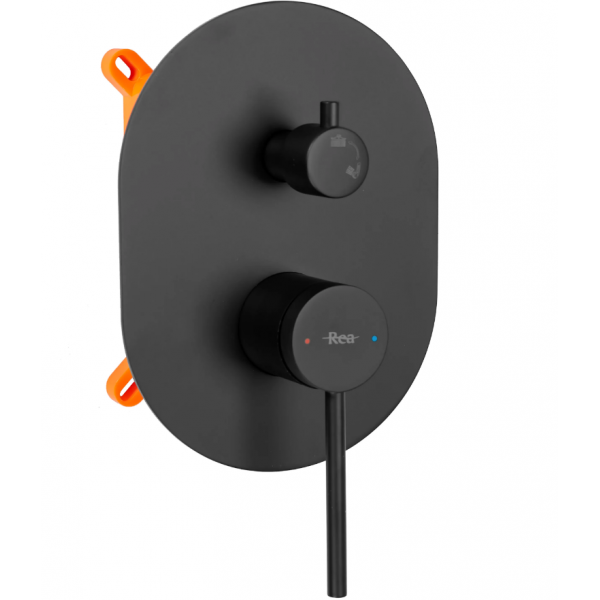 Душова система REA OVAL BLACK + BOX прихованого монтажу