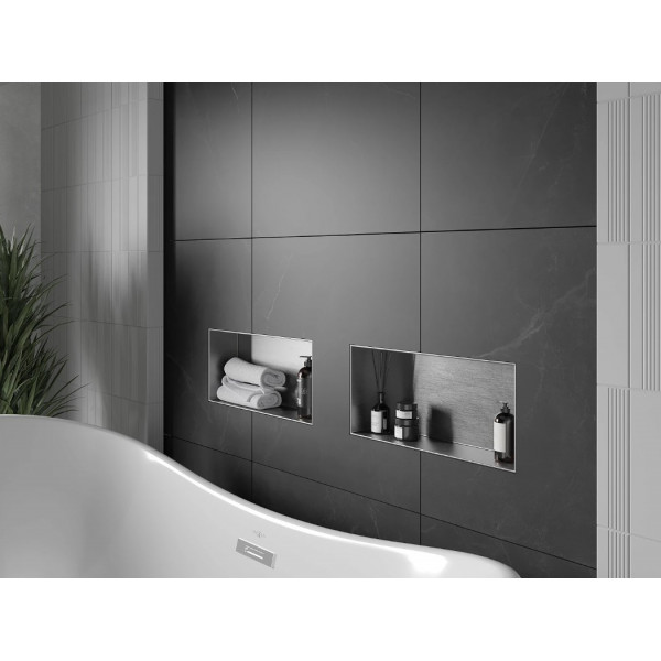 Вбудована полиця MEXEN X-Wall-NR 45x20 INOX без обідка
