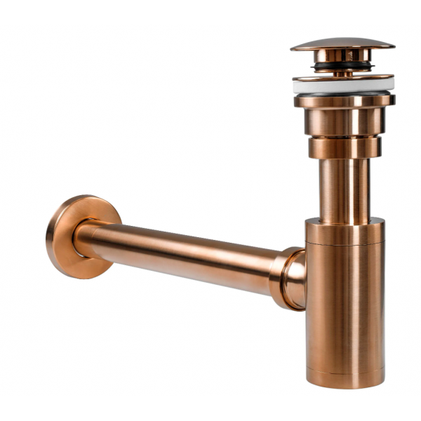 Сифон для раковины REA BRUSHED COPPER+CLICK-CLACK универсальный