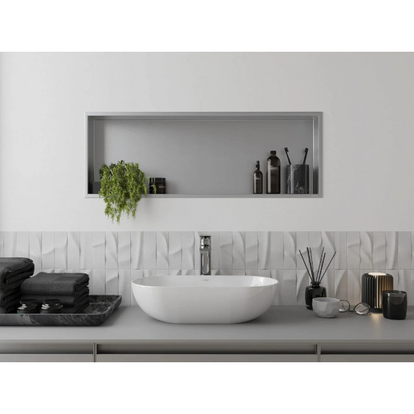 Вбудована полиця MEXEN X-Wall-R 90 INOX з обідком