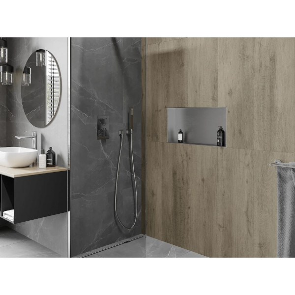 Вбудована полиця MEXEN X-Wall-NR 60x30 INOX без обідка