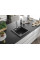 Гранітна кухонна мийка MEXEN VITO BLACK GRANITE + сифон CHROME