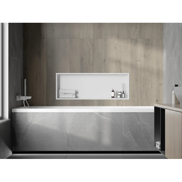 Вбудована полиця MEXEN X-Wall-R 90 WHITE з обідком