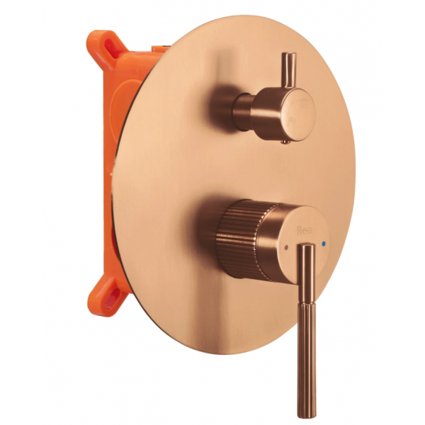 Душевая система REA ARGON BRUSHED COPPER + BOX скрытого монтажа