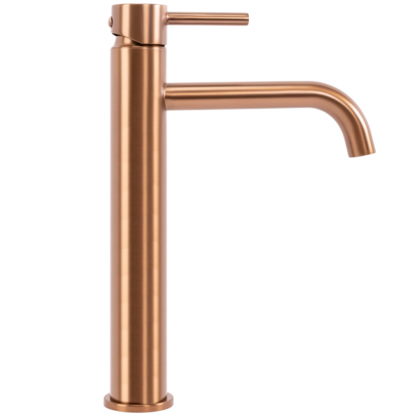 Смеситель для раковины (умывальника) REA LUNGO BRUSHED COPPER высокий