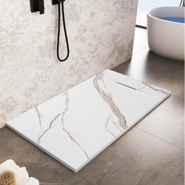 Душевой поддон REA BAZALT 90x120 CARRARA WHITE