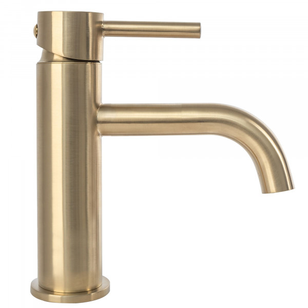 Змішувач для раковини (умивальника) REA LUNGO BRUSHED GOLD низький