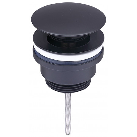 Донный клапан для раковины VBI BLACK click-clack универсальный