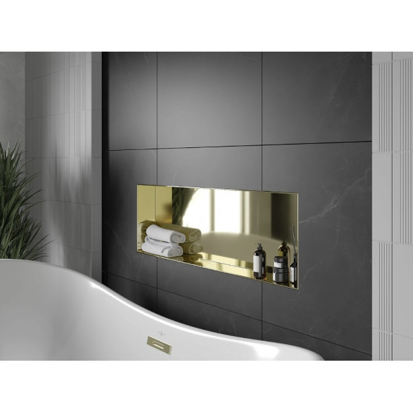 Вбудована полиця MEXEN X-Wall-NR 90 GOLD без обідка