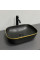 Умывальник (раковина) VBI RAVENNA BLACK MATT GOLD EDGE накладной