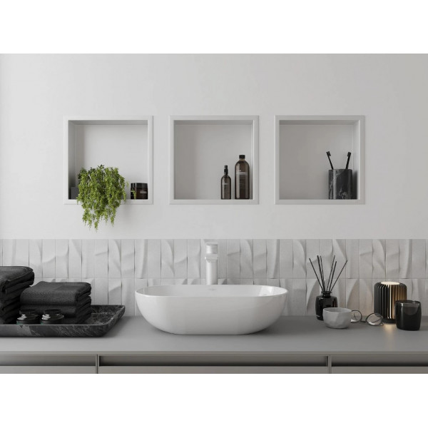 Вбудована полиця MEXEN X-Wall-R 30 WHITE з обідком