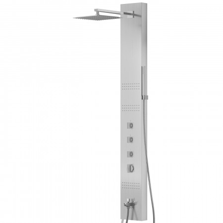 Душова панель CORSAN NEO INOX LED з виливом
