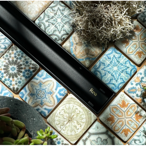 Трап для душа REA NEOX 60 SLIM PRO BLACK черный