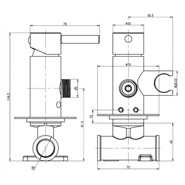 Набір гігієнічного душу KOHLMAN EXPERIENCE GRAPHITE